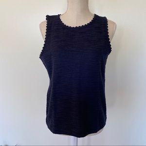 J.Crew tank top scallop trim
